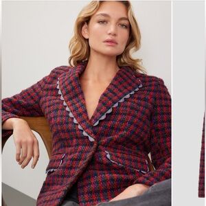 English Factory Tweed Wool Blazer